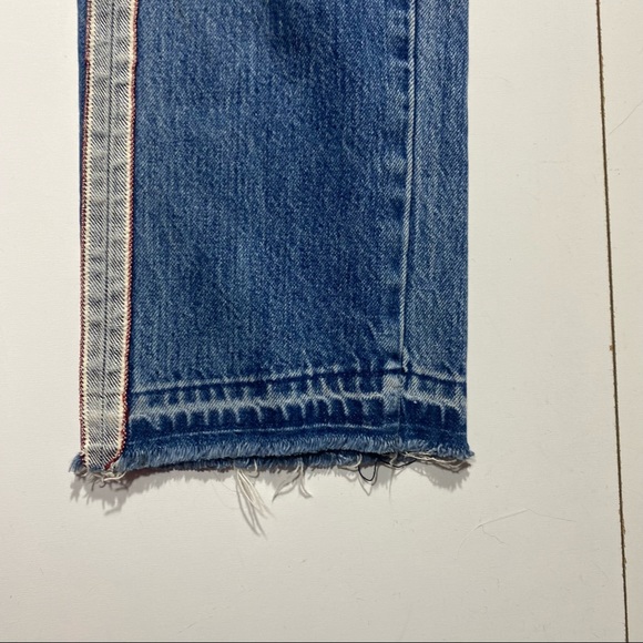 Calvin Rucker Rebel Selvage High Vintage Straight 100% Cotton Raw Hem Jeans 27 - Picture 7 of 15